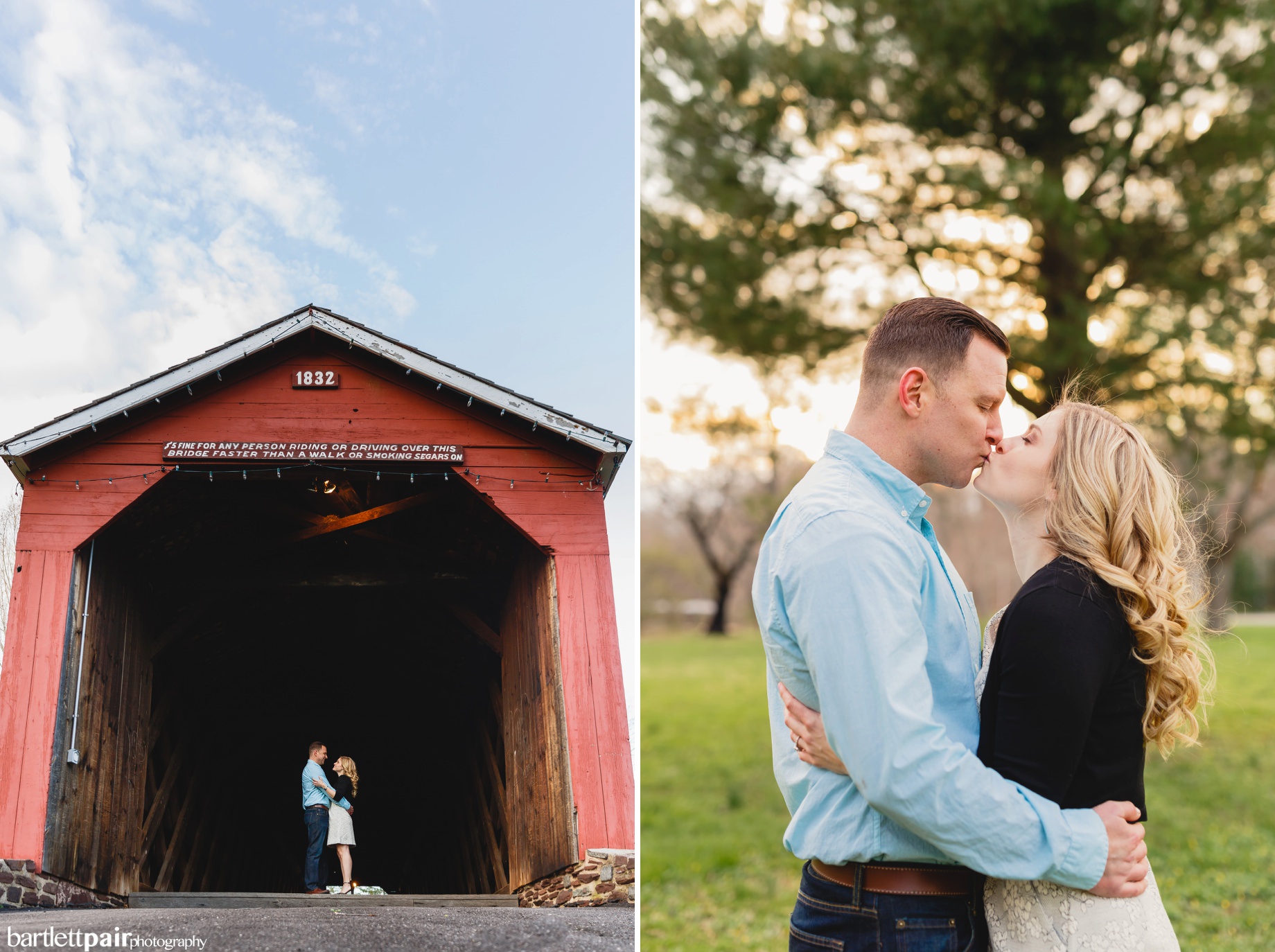 Covered Bridge PA Engagement Pictures