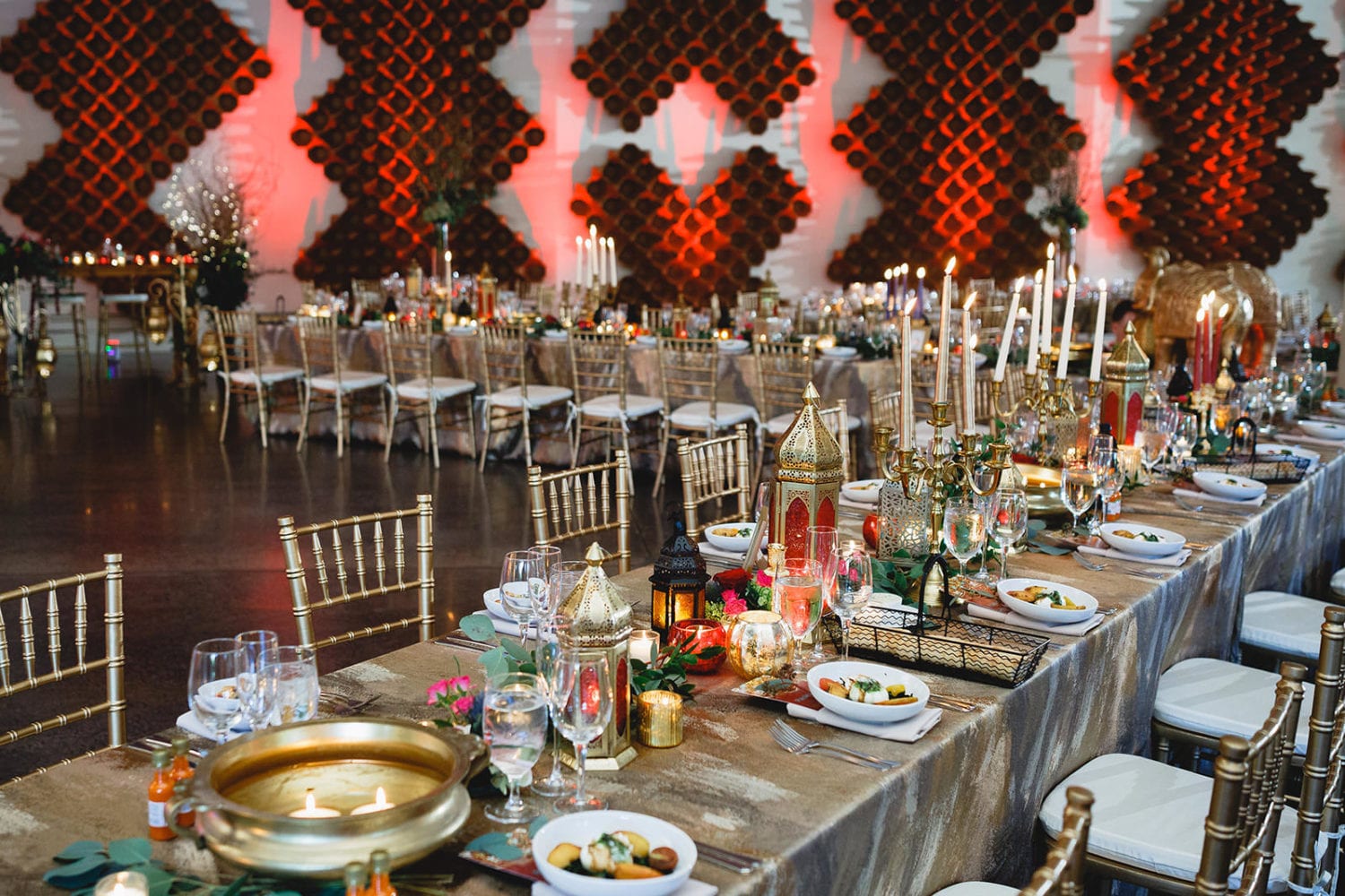 Example of Wedding Reception setup at the Grounds for Sculpture wedding venue in New Jersey