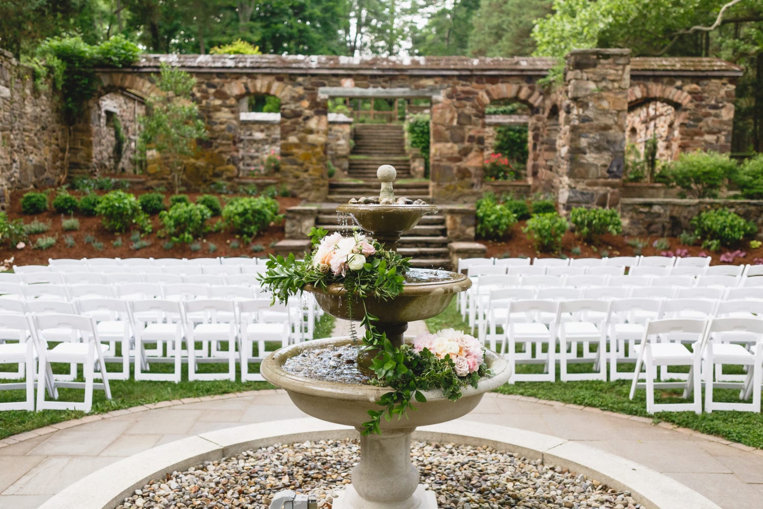 A wedding ceremony at the Hunting Hill Mansion