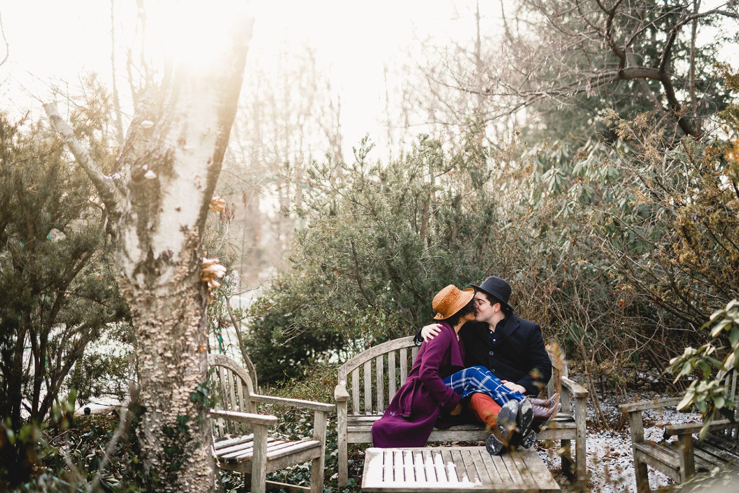 Location ideas for a New Jersey Winter Engagement Picture