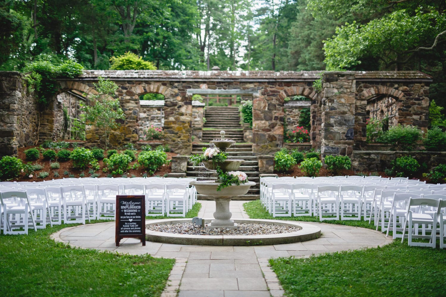 A wedding ceremony at the Parque venue